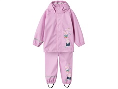 Name It pastel lavender Peppa Pig rain pants and jacket